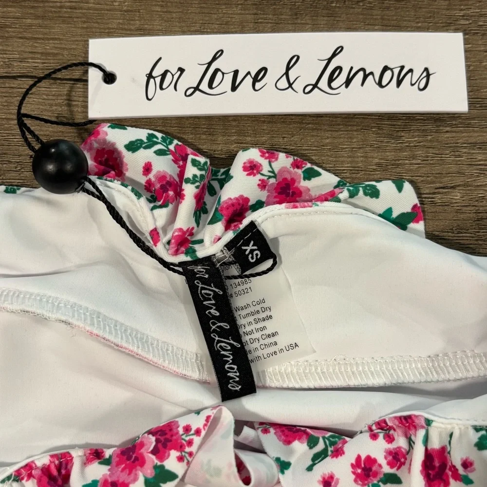 For Love & Lemons - NWT XS Carnation Ruffle Bikini Bottom - Picture 3 of 6